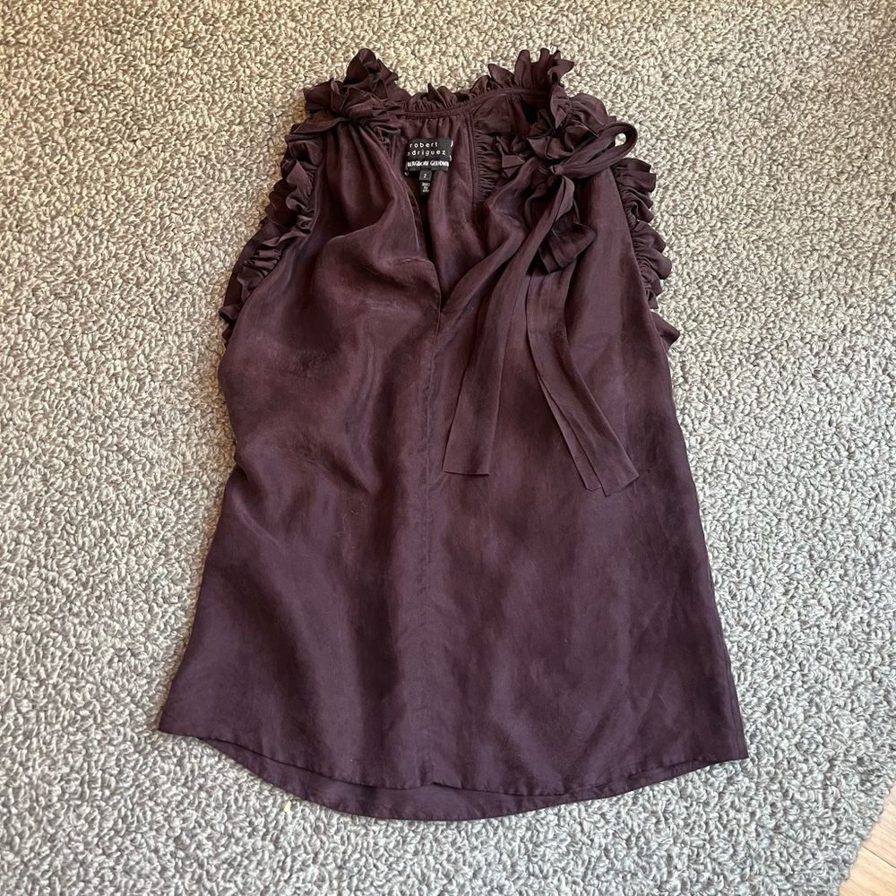 Robert Rodriquez ruffle top